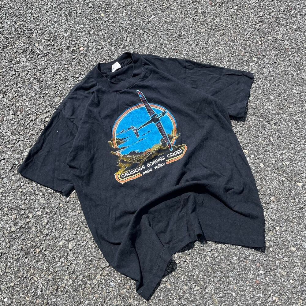 Vintage Tough Tees Belton plane graphic tee shirt